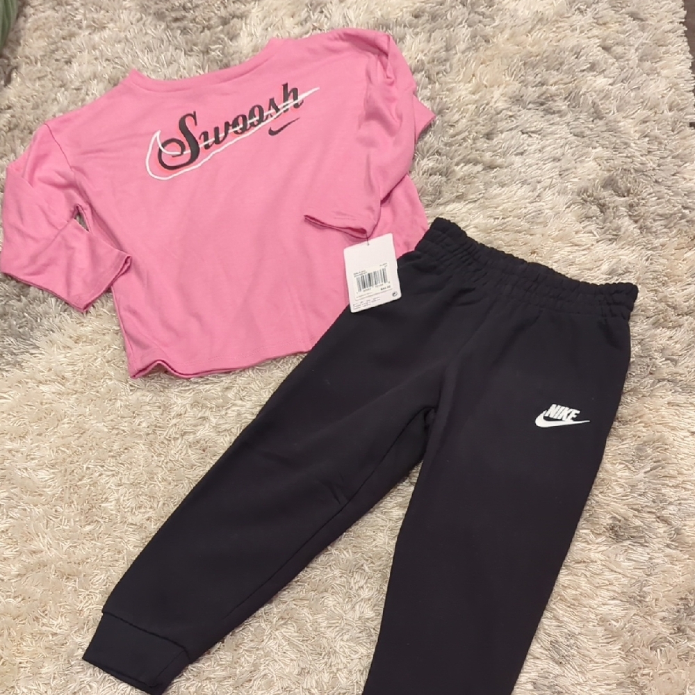 Nike Kids Pink and Black Outfit